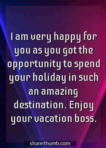 good wishes for vacation